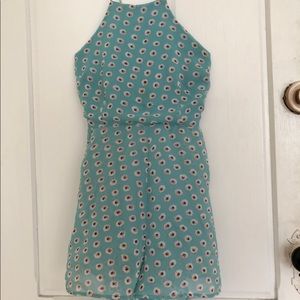 Blue Floral Romper